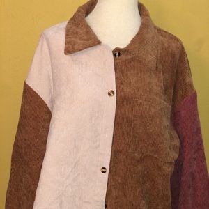 Oversized ColorBlocked Buttondown